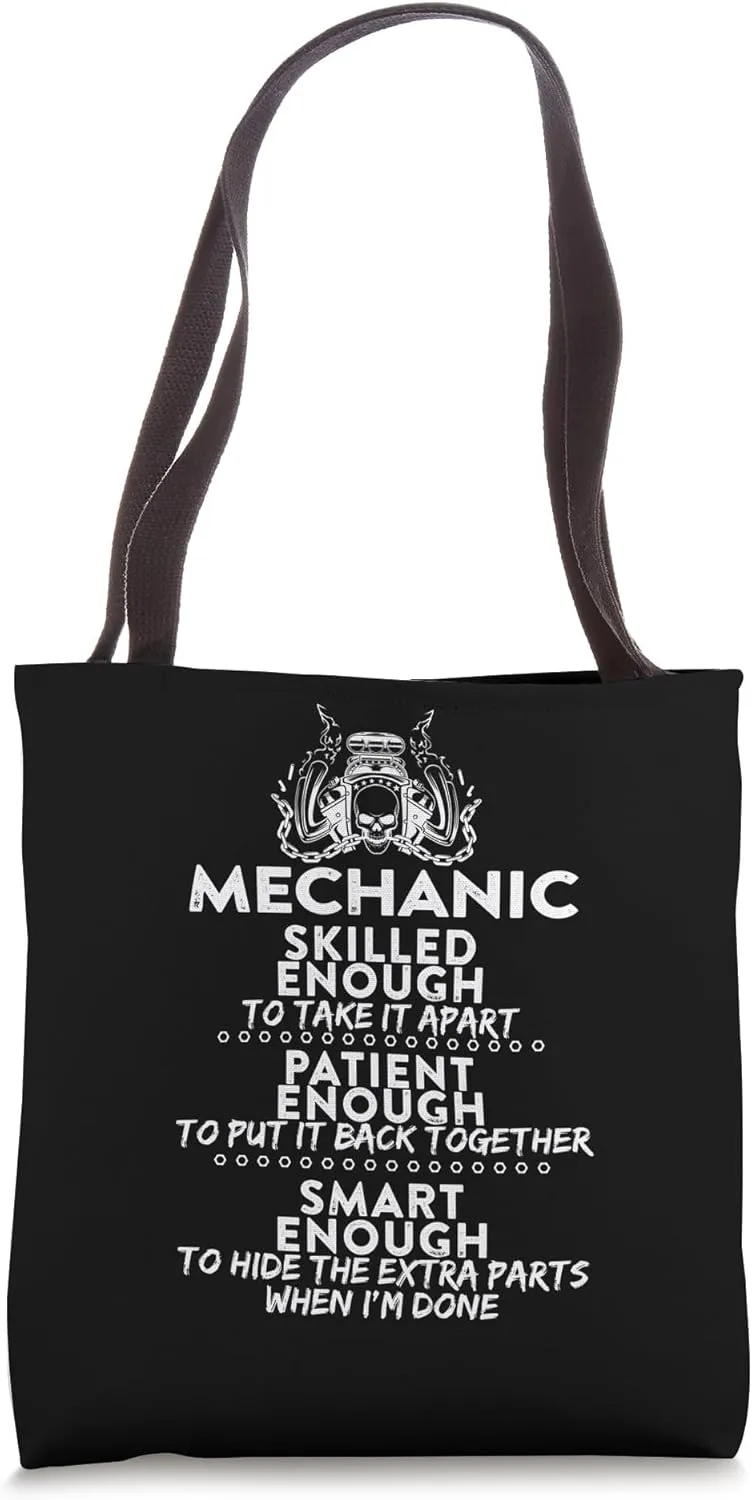 Skilled and Smart Mechanic Design Tote Bag