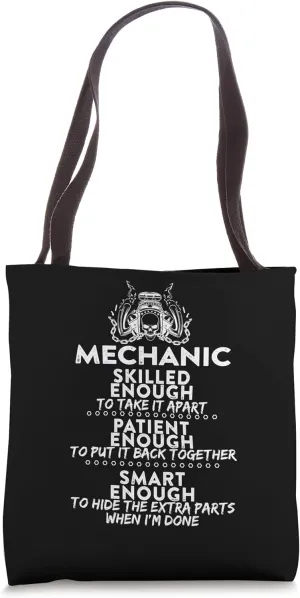 Skilled and Smart Mechanic Design Tote Bag