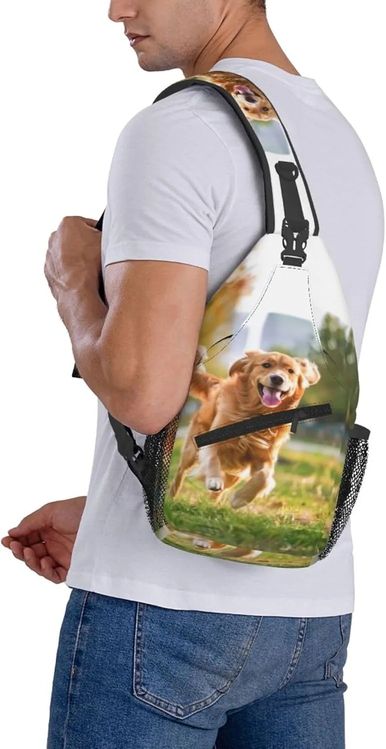 Sling Backpacks Add Your Logo Image Text Personalized Crossbody Sling Bags Design Your Own Custom Bag for Men Women