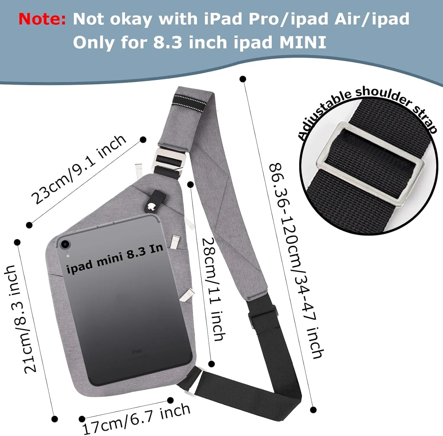 Sling Bag Cross Body Bag, Anti Theft Crossbody Bags for Travel Lightweight Chest Shoulder Bags for Women Men
