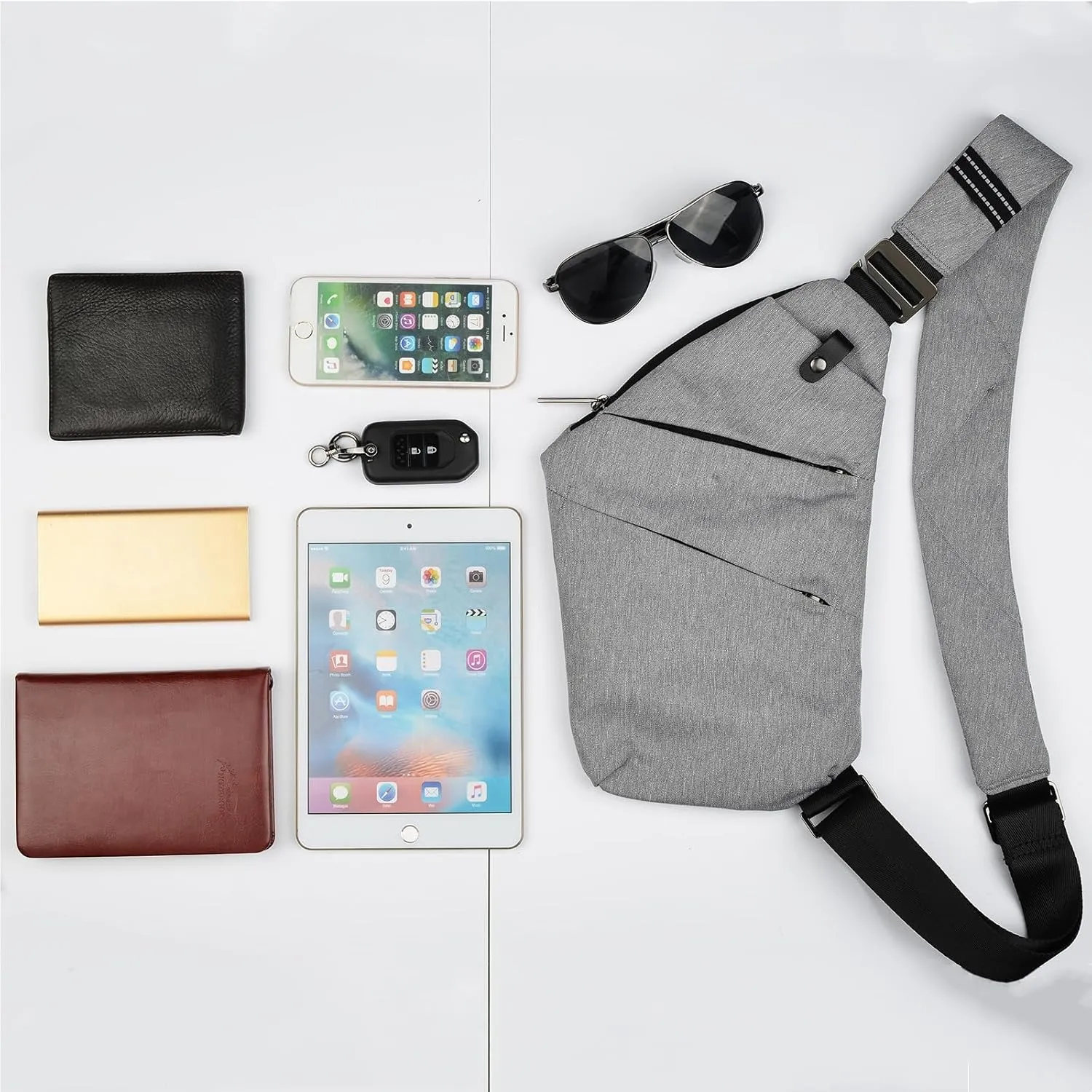 Sling Bag Cross Body Bag, Anti Theft Crossbody Bags for Travel Lightweight Chest Shoulder Bags for Women Men