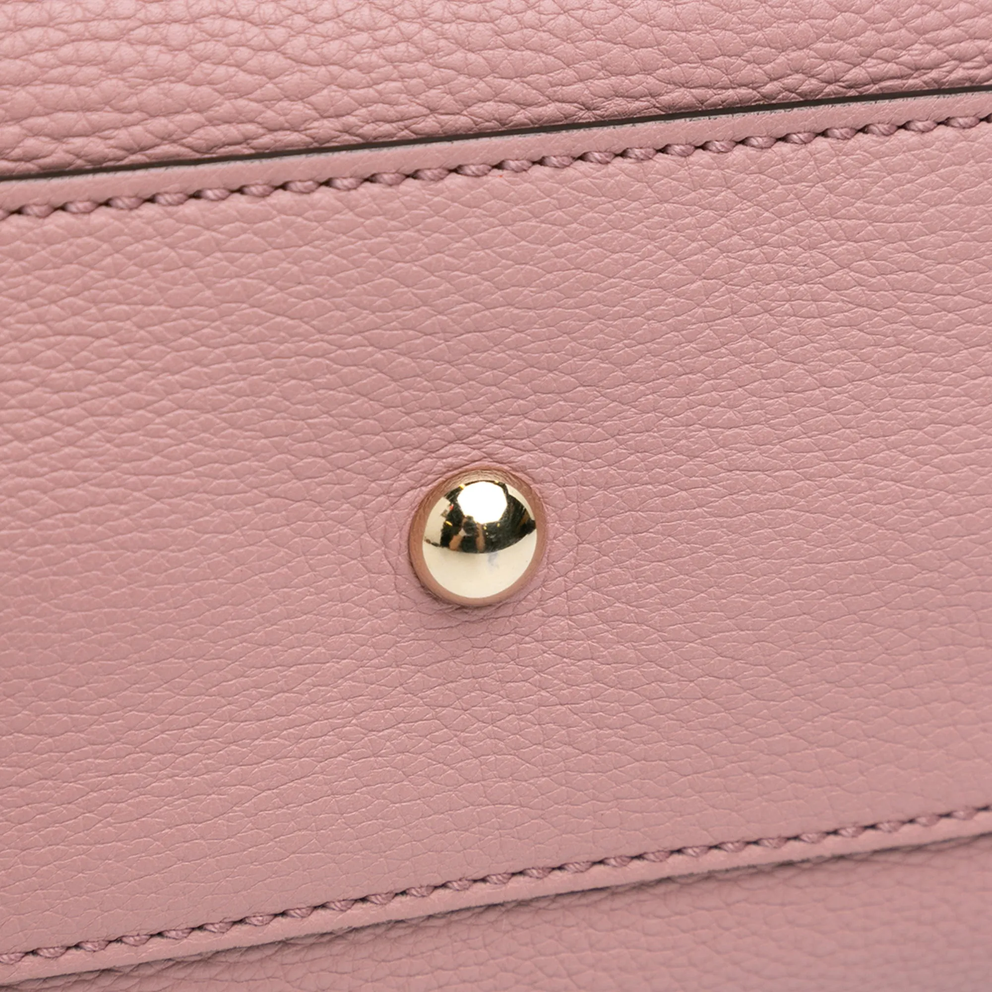 Small Calfskin Bamboo Shopper Satchel