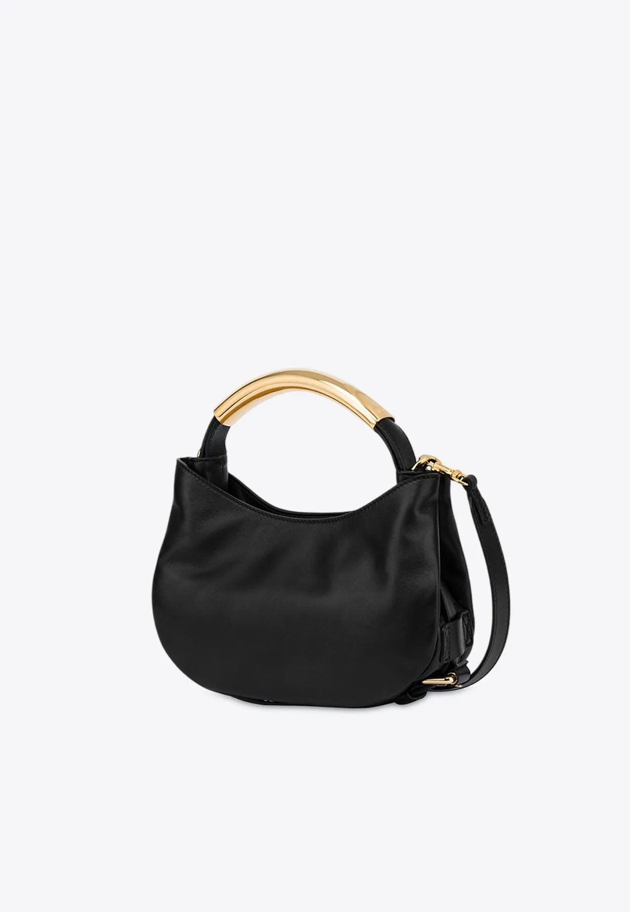 Small Handle Me Leather Top Handle Bag