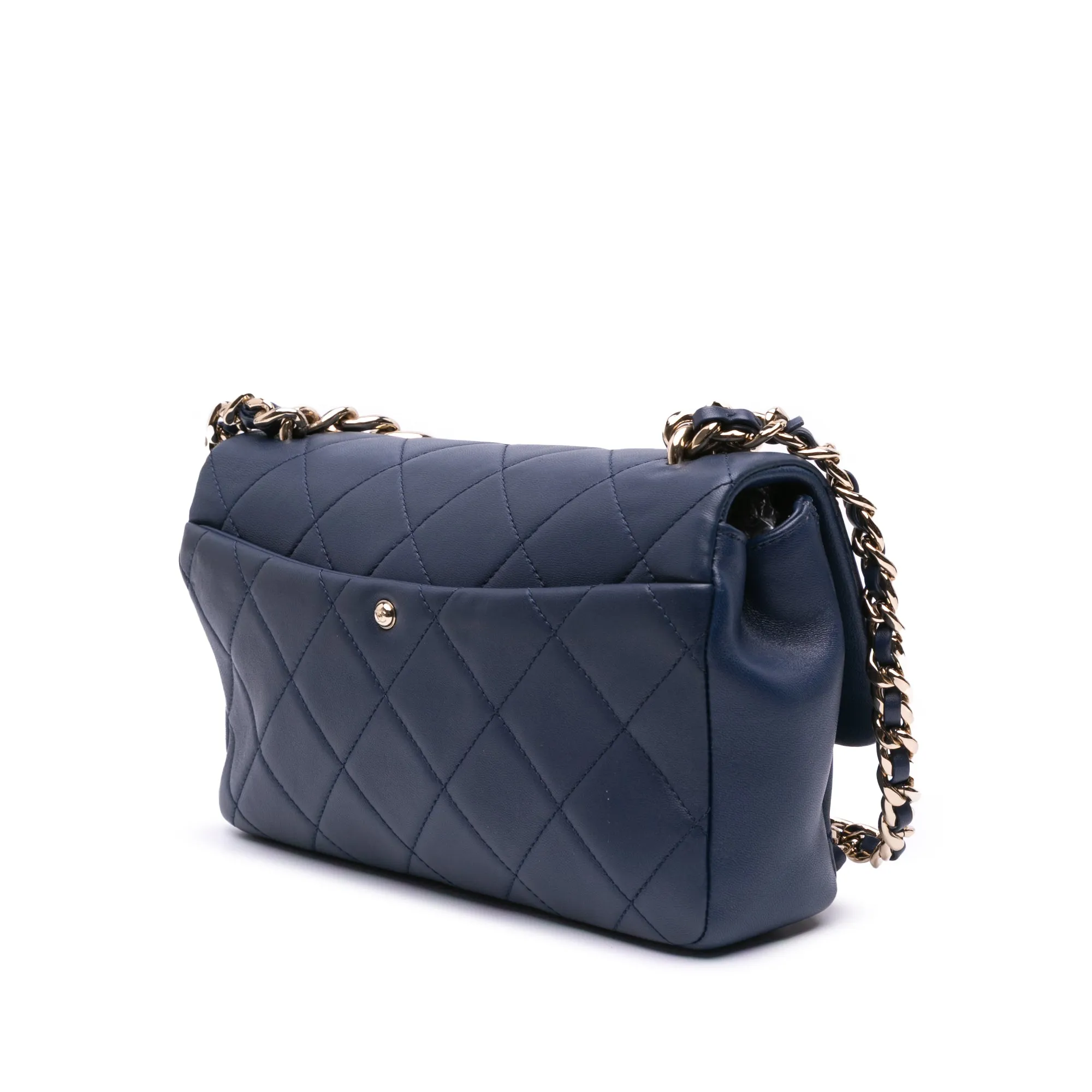 Small Lambskin Elegant Chain Single Flap