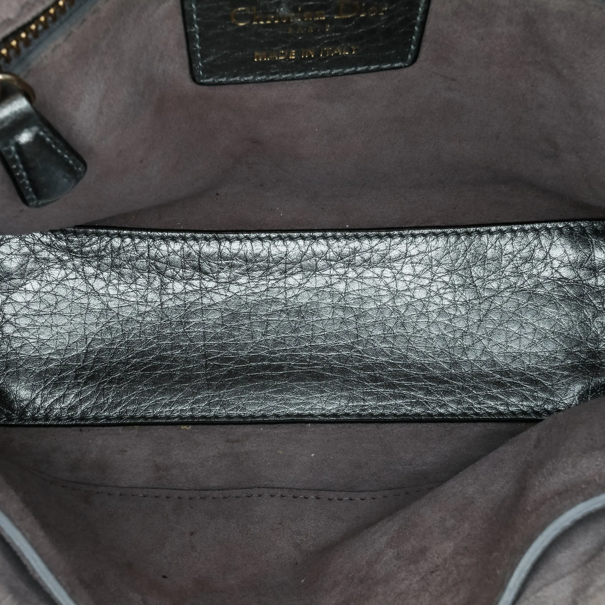Small Metallic Grained Calfskin Cannage Supple Lady Dior