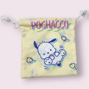 Small Pochacco Birds Soft Drawstring Bag