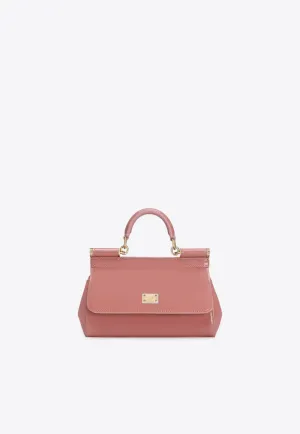 Small Sicily Patent Leather Top Handle Bag