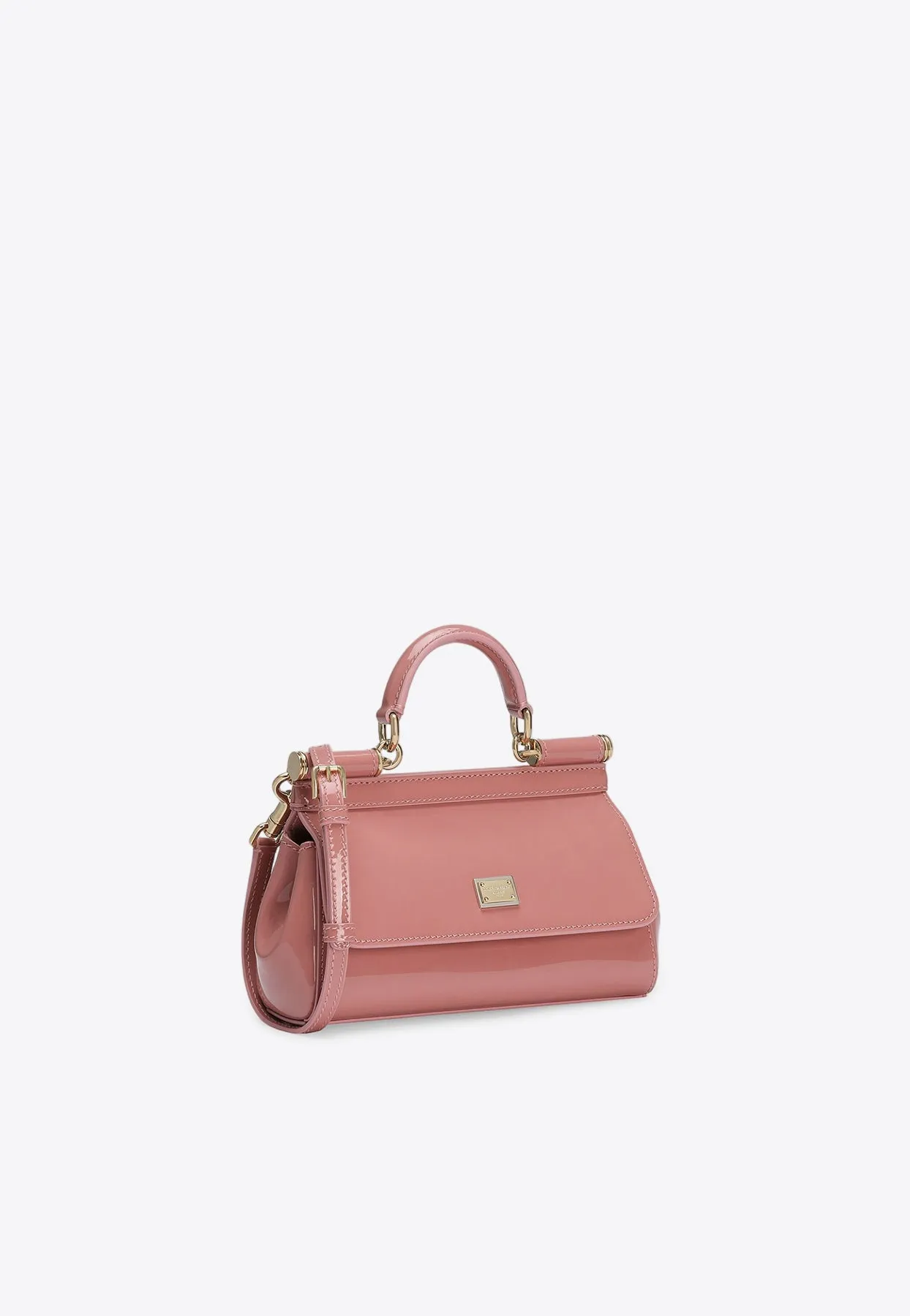 Small Sicily Patent Leather Top Handle Bag