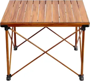 SOBOUR Liftable Camping Table Aluminum Alloy Picnic Table Ultralight Folding Camping Table Roll Up Table Top Multi-Purpose for Camp
