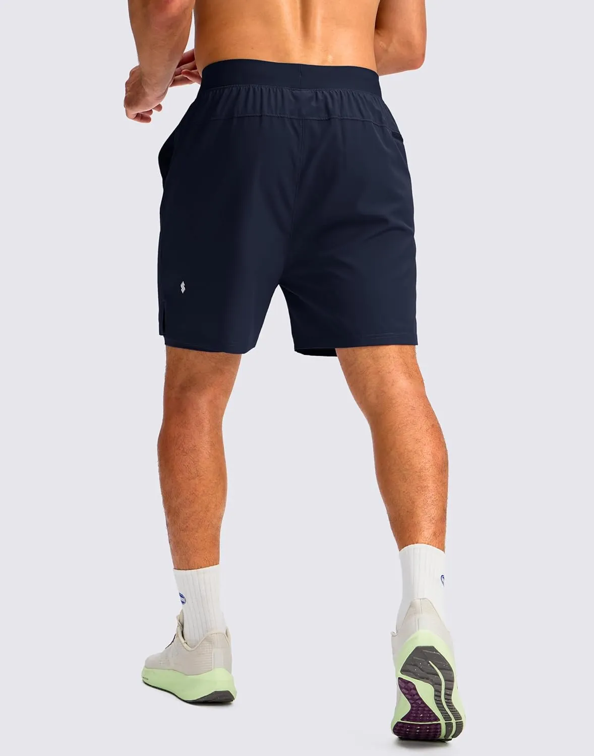 Soothfeel Men's 2 in 1 Running Shorts with 4 Pockets 5 Inch Quick Dry Gym Active Workout Athletic Shorts for Men with Liner