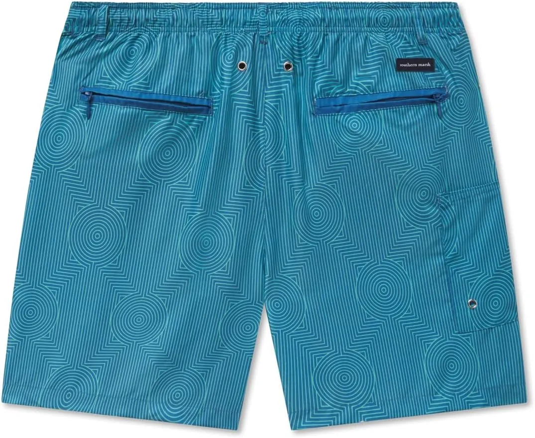 Southern Marsh Dockside Swim Trunk - Circle Maze