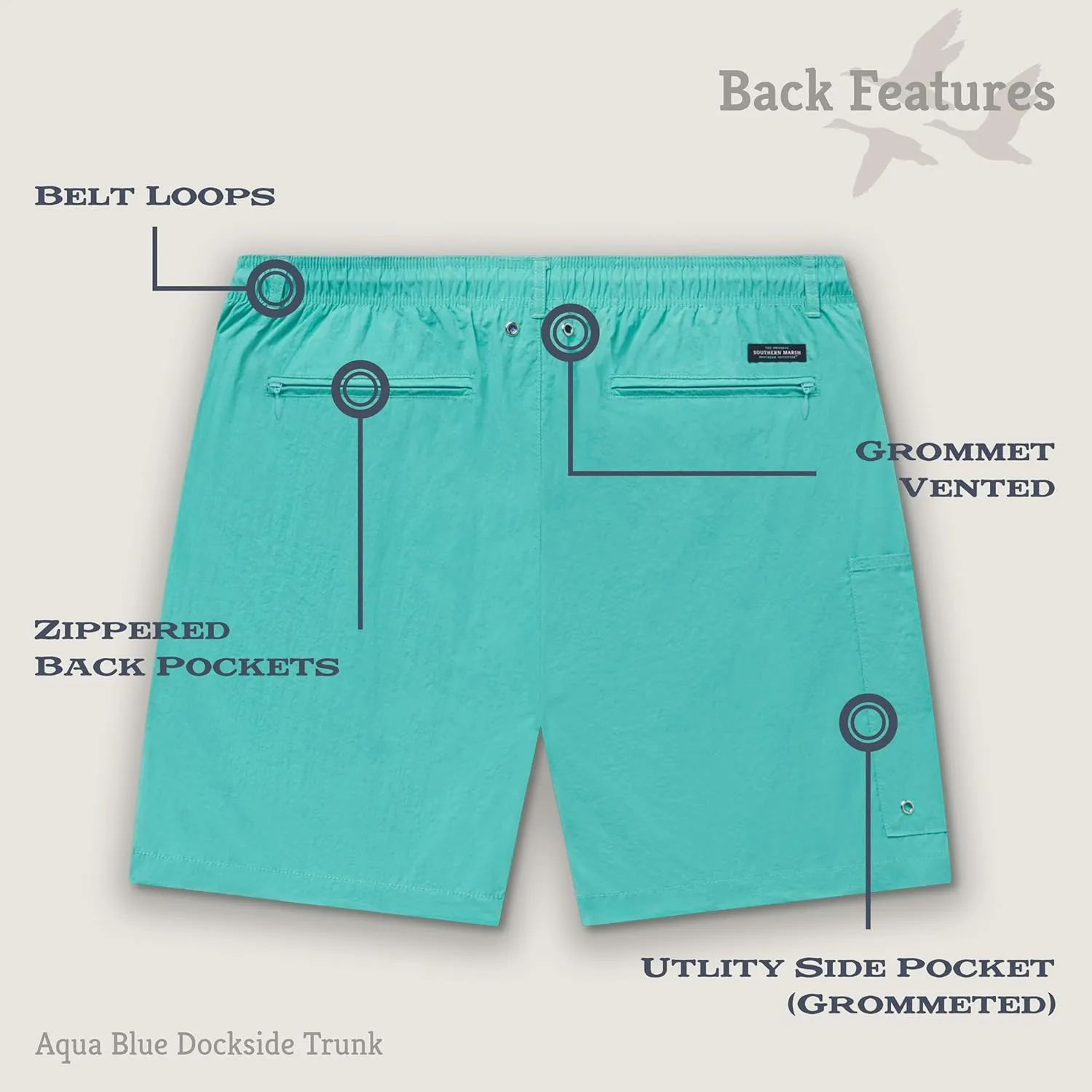 Southern Marsh Dockside Swim Trunk - Circle Maze