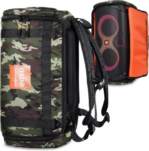 Speaker Bag Portable Speaker Backpack Travel Storage Case for JBL 110/120 Speaker Carrying Backpack for JBL Partybox Bluetooth Party Speaker (for JBL Partybox 110 Camouflage)