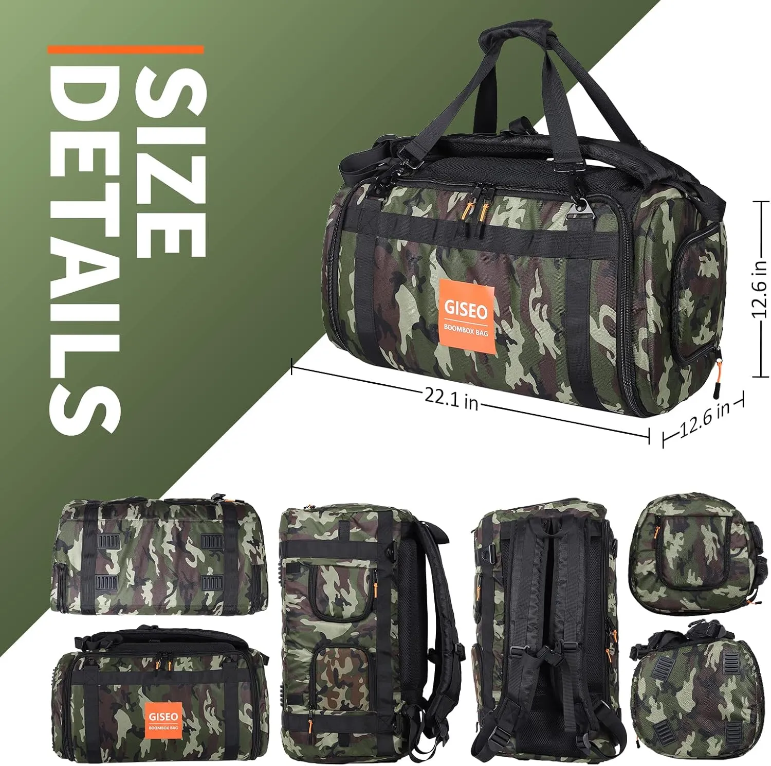 Speaker Bag Portable Speaker Backpack Travel Storage Case for JBL 110/120 Speaker Carrying Backpack for JBL Partybox Bluetooth Party Speaker (for JBL Partybox 110 Camouflage)