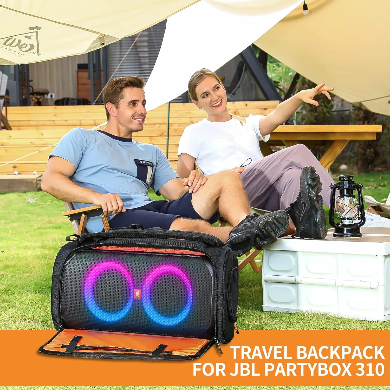 Speaker Bag Travel Case Replacement for JBL Party Box Series, Portable Speaker Carry Tote Bag Backpack for for JBL Speaker (For JBL partybox 310 black)
