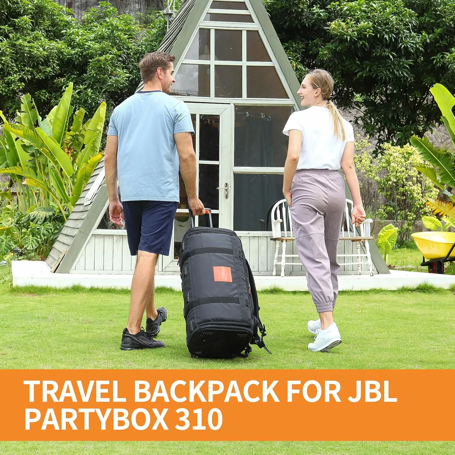 Speaker Bag Travel Case Replacement for JBL Party Box Series, Portable Speaker Carry Tote Bag Backpack for for JBL Speaker (For JBL partybox 310 black)