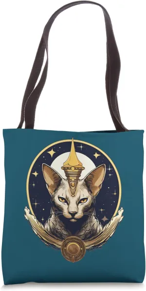 Sphinx Mystique: Revealing a Unique Feline Character Tote Bag