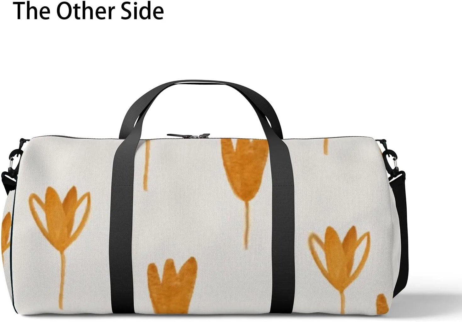 Sports Gym Bag for Women and Men Waterproof Abstract Golden Flowers Duffel Bag Lightweight Carryon Traveling Boarding Gripsack