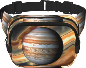 Square Double Layer Waist Bag - Crossbody Bag/Adjustable Strap Chest,for Travel Workout Running print Jupiter Landscape