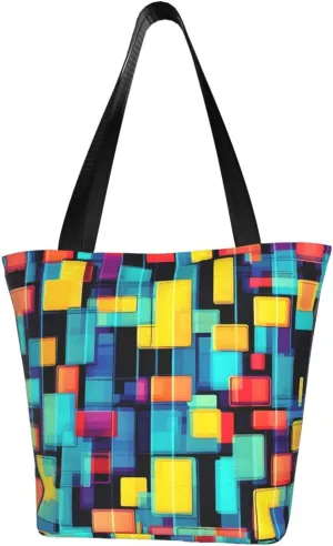 Square geometry diagram Cross-body Shoulder Bag, Women's One-shoulder Handbag, Weekend Travel Shopping and Playing Shoulder Bag