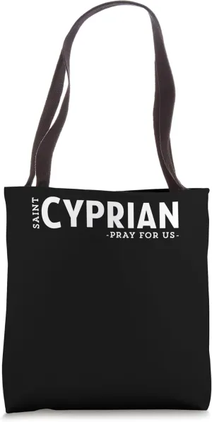 St Cyprian Pray Catholic Patron Saint North Africa Unique Tote Bag