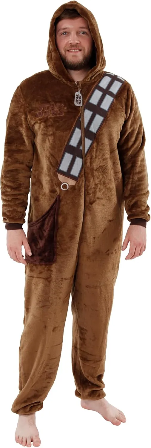 STAR WARS Onesie | Chewbacca Onesie Adult | Mens Fleece Pajamas