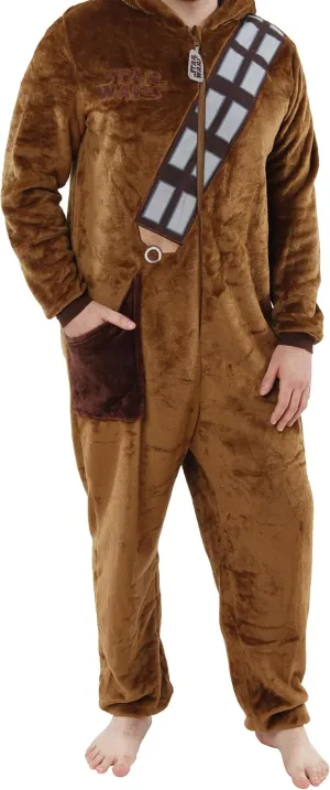 STAR WARS Onesie | Chewbacca Onesie Adult | Mens Fleece Pajamas