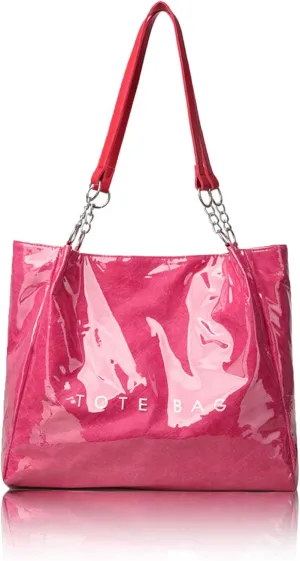 Stellaya Womens Letters Print Tote Bag, 2025 New Women's PVC Kraft Paper Tote Bag, for Handbag or Shoulder