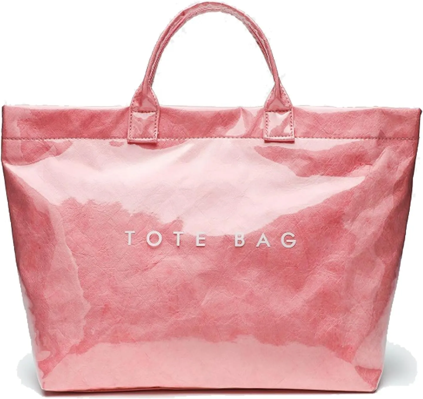 Stellaya Womens Letters Print Tote Bag, Women's PVC Kraft Paper Tote Bag, Stellaya Letter Print PVC Kraft Paper