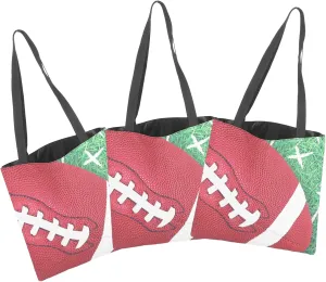 STOBAZA Football Party Favor Bag Rugby Printing Tote Large Capacity Reusable Grocery Bag Stylish Design