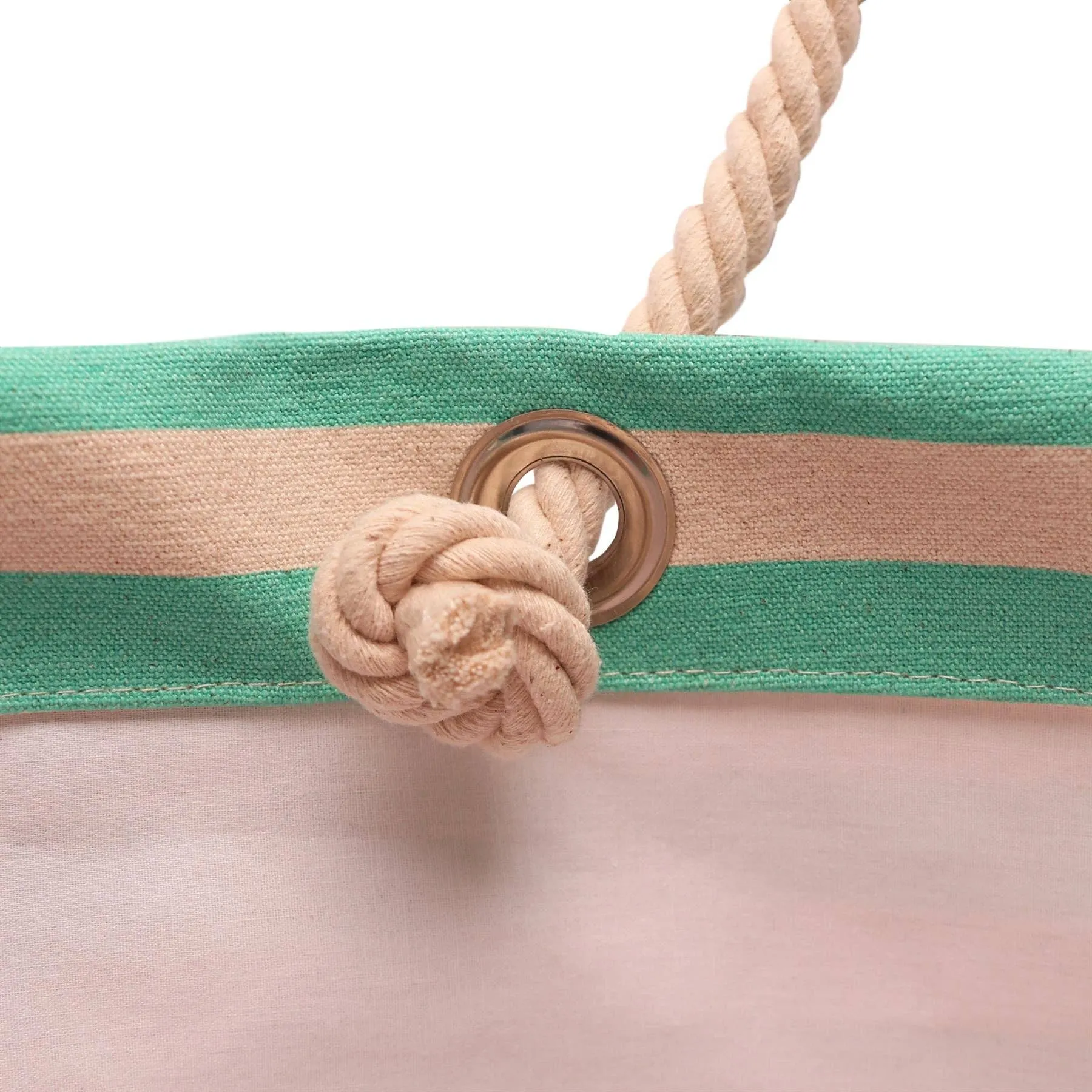 Striped Canvas Tote Beach Bag