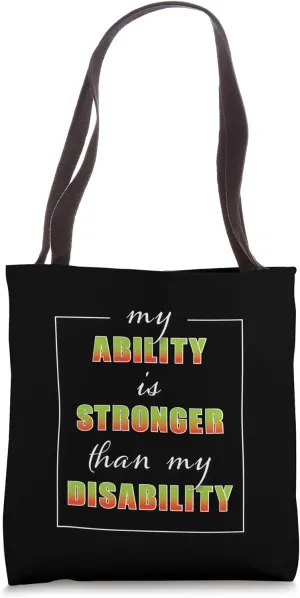 Stronger Than My Disability Tote Bag