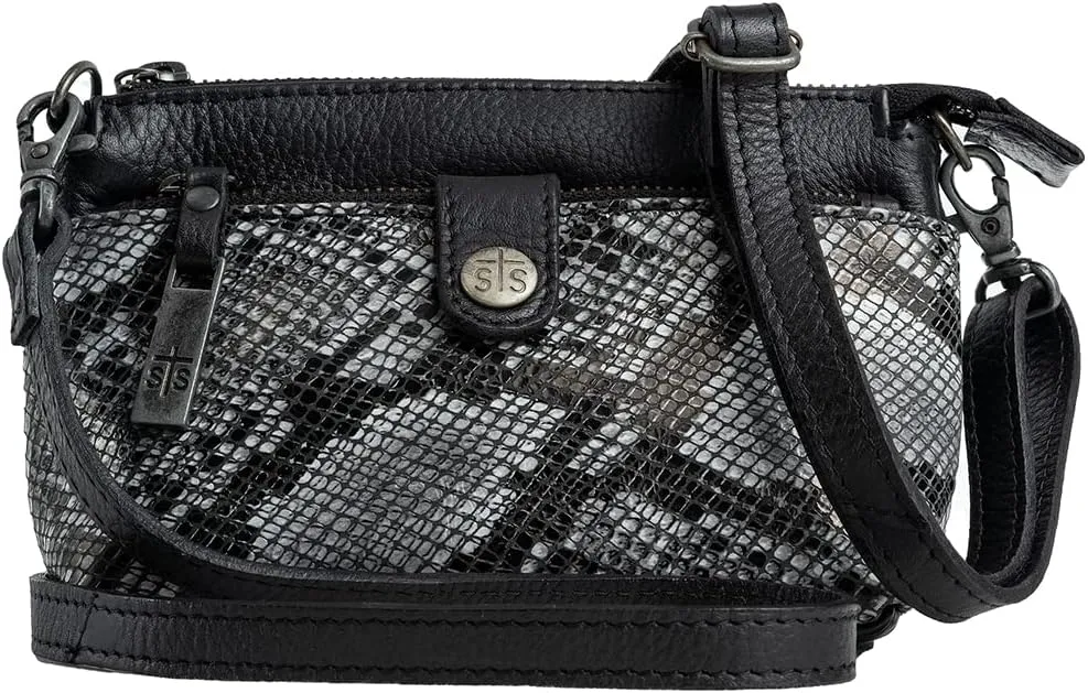 STS Ranchwear Women's Casual Everyday Lightweight Santana Collection Willa Crossbody Bag Purse, Gray