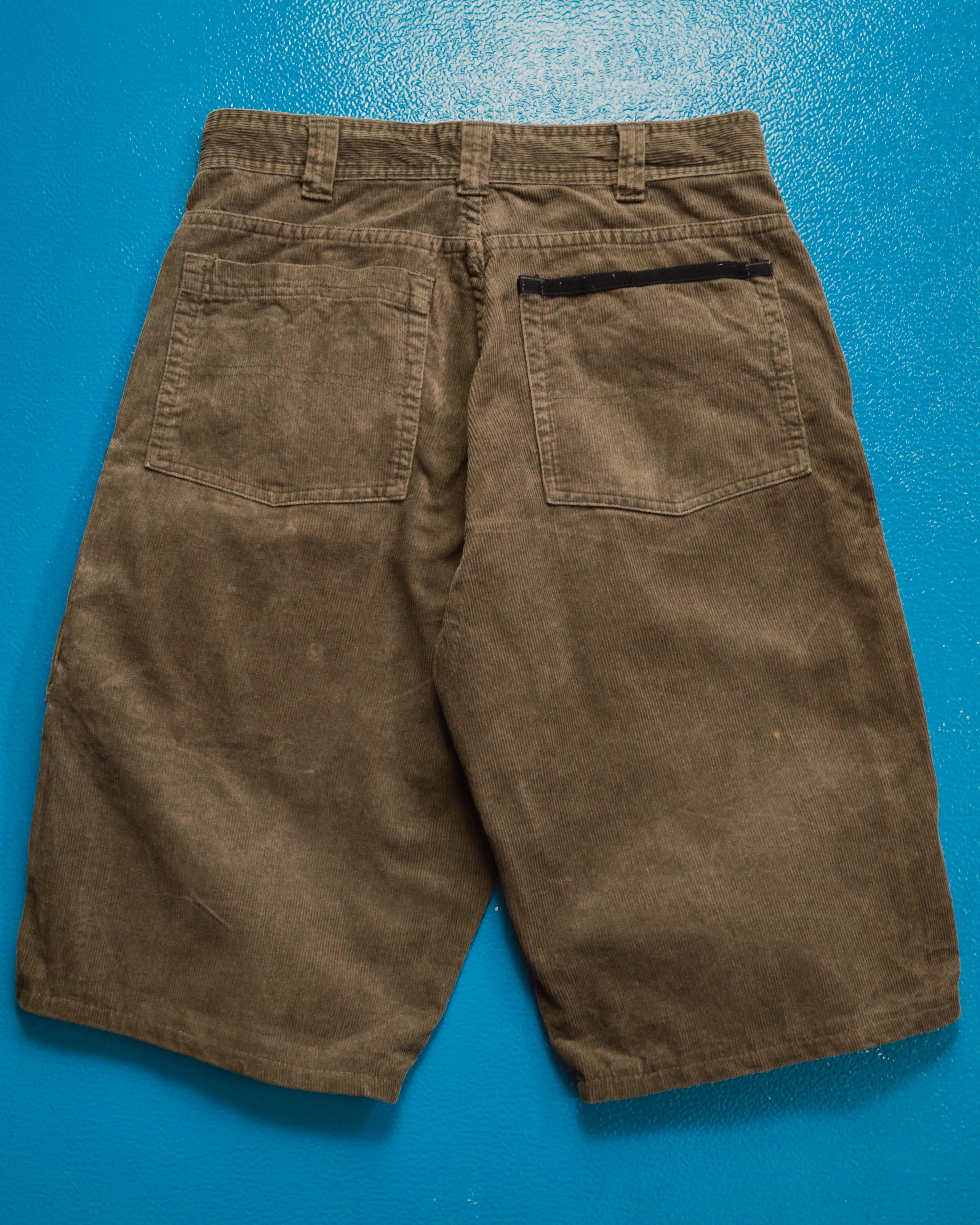 Stucci Cargo Panel Corduroy Grey/Brown Shorts ( ~29~)