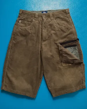 Stucci Cargo Panel Corduroy Grey/Brown Shorts ( ~29~)