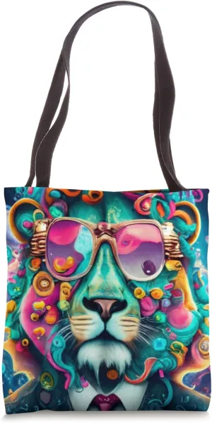 Stunning- Colorful Lion With An Attitude-For Everyone Unique Tote Bag