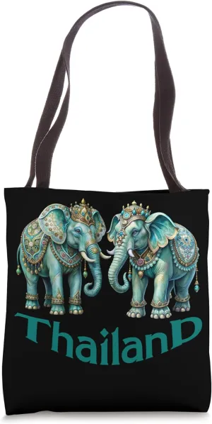 Stunning Green Elephants Thai Wonderful Unique Matching Crew Tote Bag