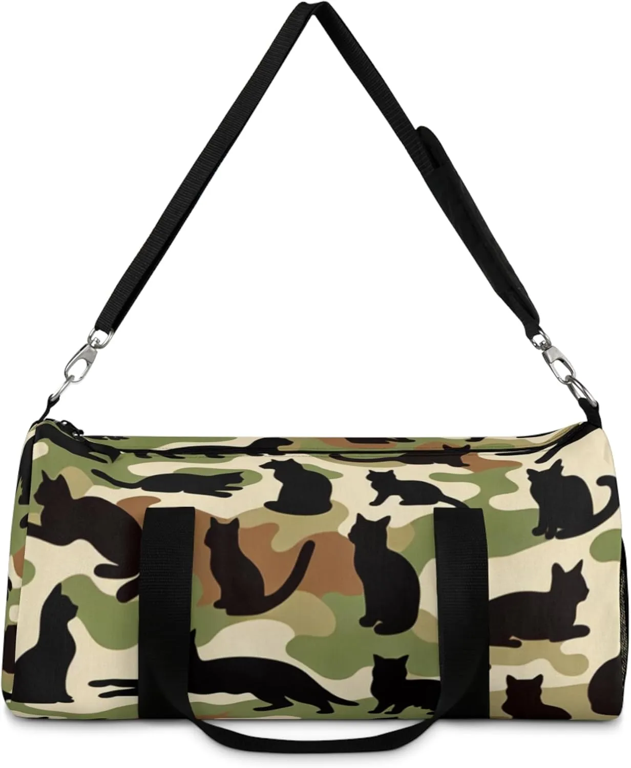 Stylish Cat Camouflage Duffel Bag | Pet Lovers Gym Tote, Travel Bag, Weekender, Unique Gifts for Cat Owners