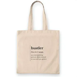 Stylish Gift Idea for Hustlers Humbling Definition for Ambitious People Natural White Multicolor Canvas Tote Bag