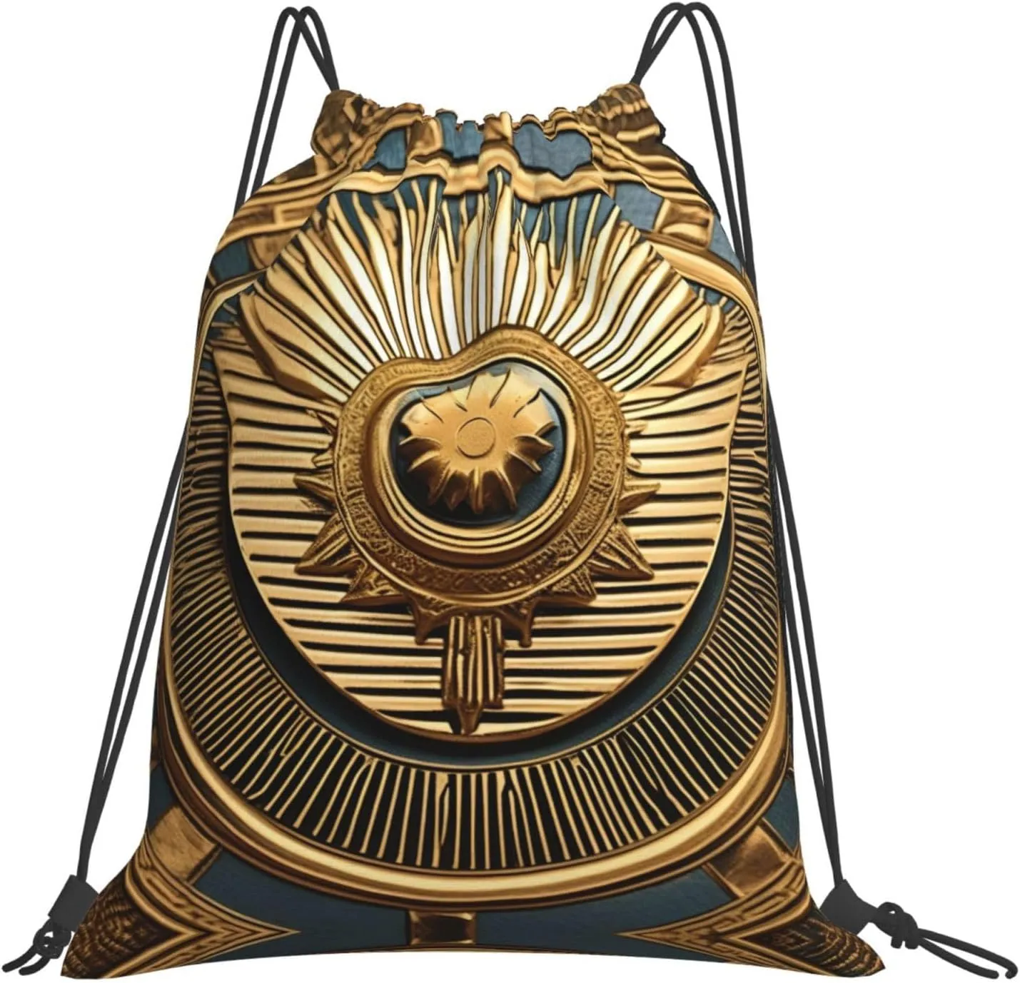 Sun Old Egyptian Timeless Grace print Casual drawstring backpack fitness bag, fashionable, fit for sports travel and daily use