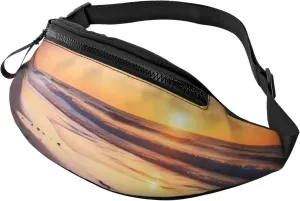 Sun Rise On The Beach Fanny Pack for Man Women Waist Bag Adjustable Belt Casual Chest Bag Bum Bags for Travel Sports Running Hiking Waist Packs