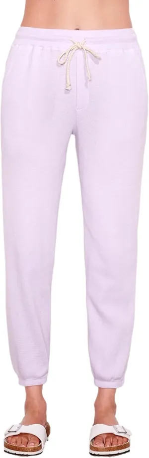 SUNDRY Womens Thermal Jogger Sweatpants -Lilac