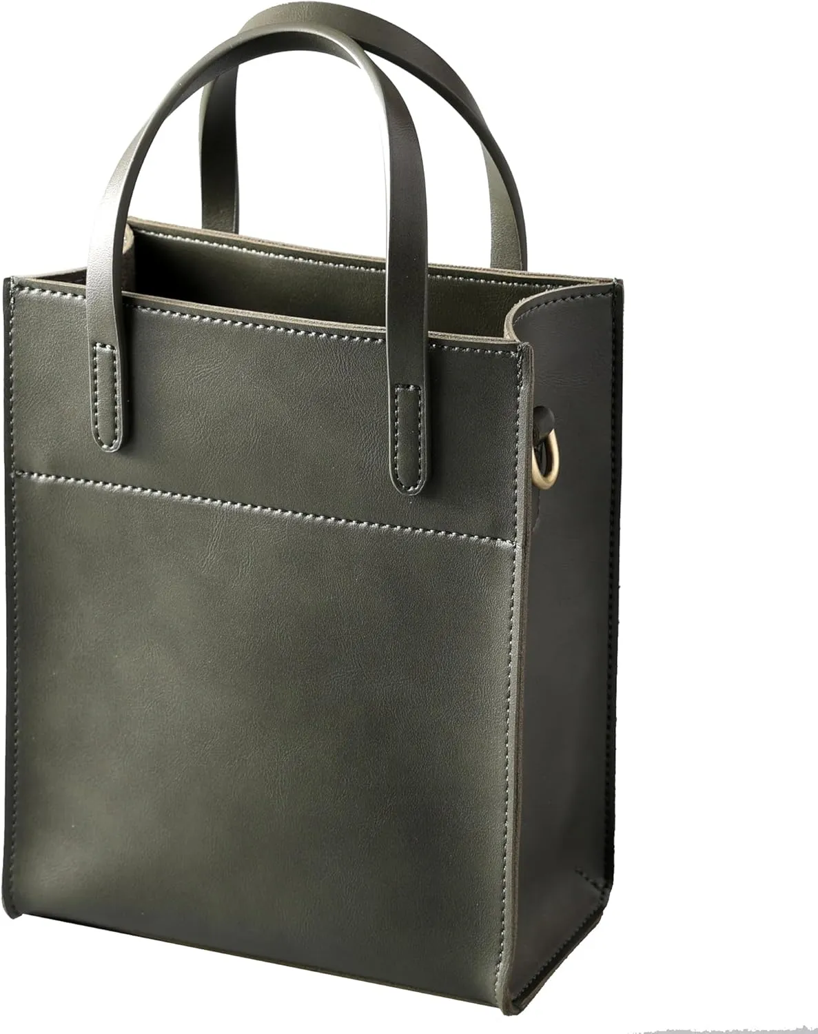 SUNLIGHT LEAVES Vintage Vegan Leather Mini Tote Bag For Women Simple Small Handle Purse Cute Cell Phone Satchel Lady Handbag
