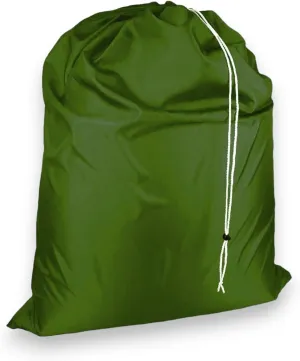 Super Extra Large Heavy Duty 100% Nylon Laundry Storage Bag, H U G E size: L 40" x H 50", Laundry Bag with Locking Closure Drawstring, Machine Washable, XXL Organizer Bag. Made in USA (ARMY GREEN)