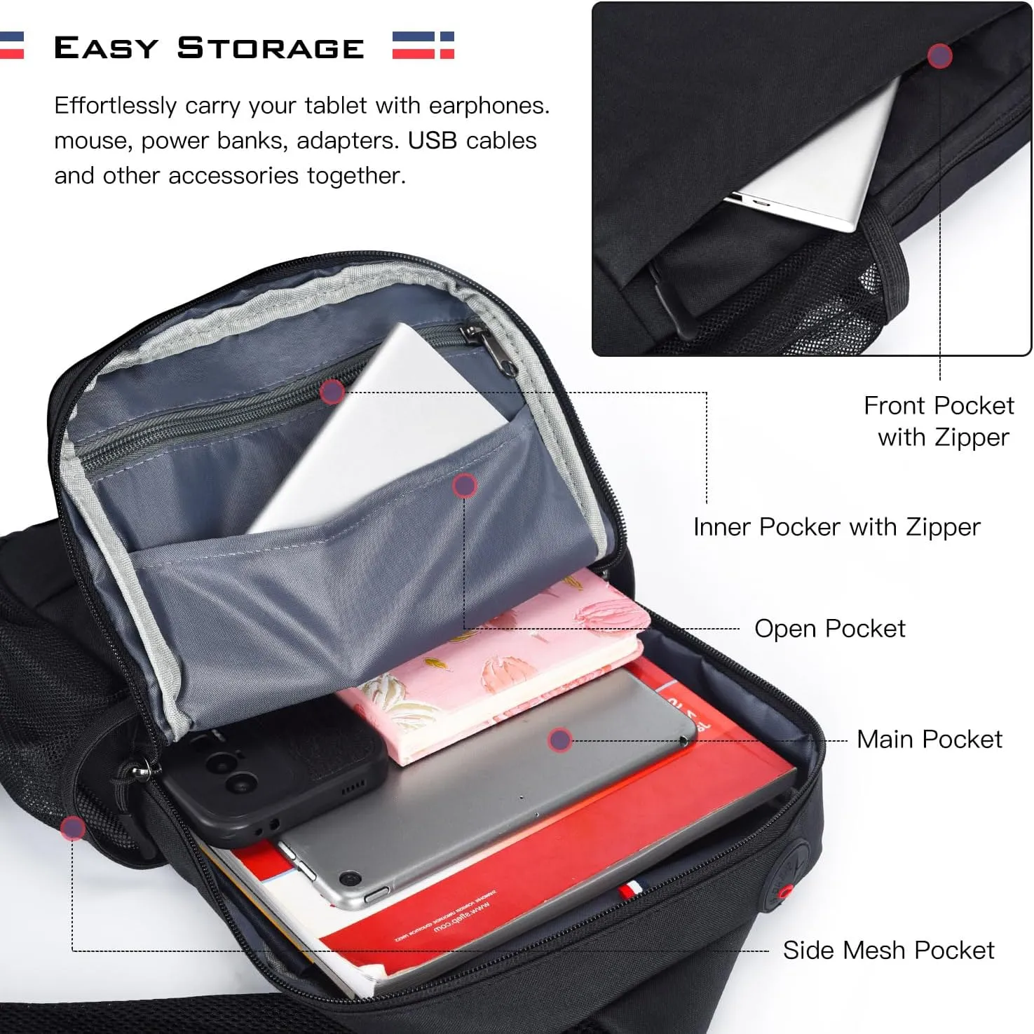 Tablet Sleeve for 2025 2024 iPad Air 13 Inch M3 M2/iPad Pro 13 M4/iPad Pro 12.9" 6/5/4/3/2/1 Generation with Magic Keyboard,Samsung Galaxy Tab S10  S9  Plus FE /S8 /S7  12.4" Carrying Shoulder Bag