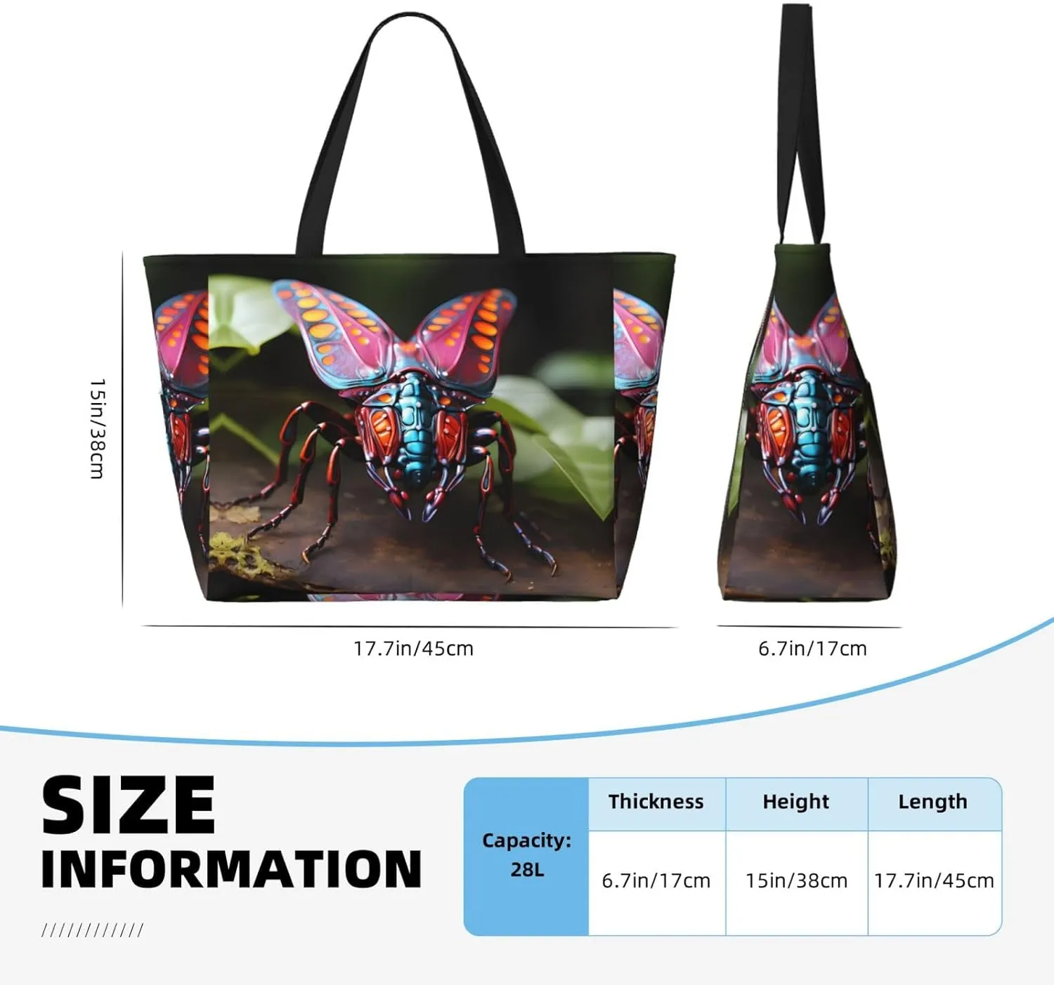 Take A Trip In The Car Spacious Large Capacity Beach Travel Bag - Foldable Beach Bag Tote Bag With Zipper