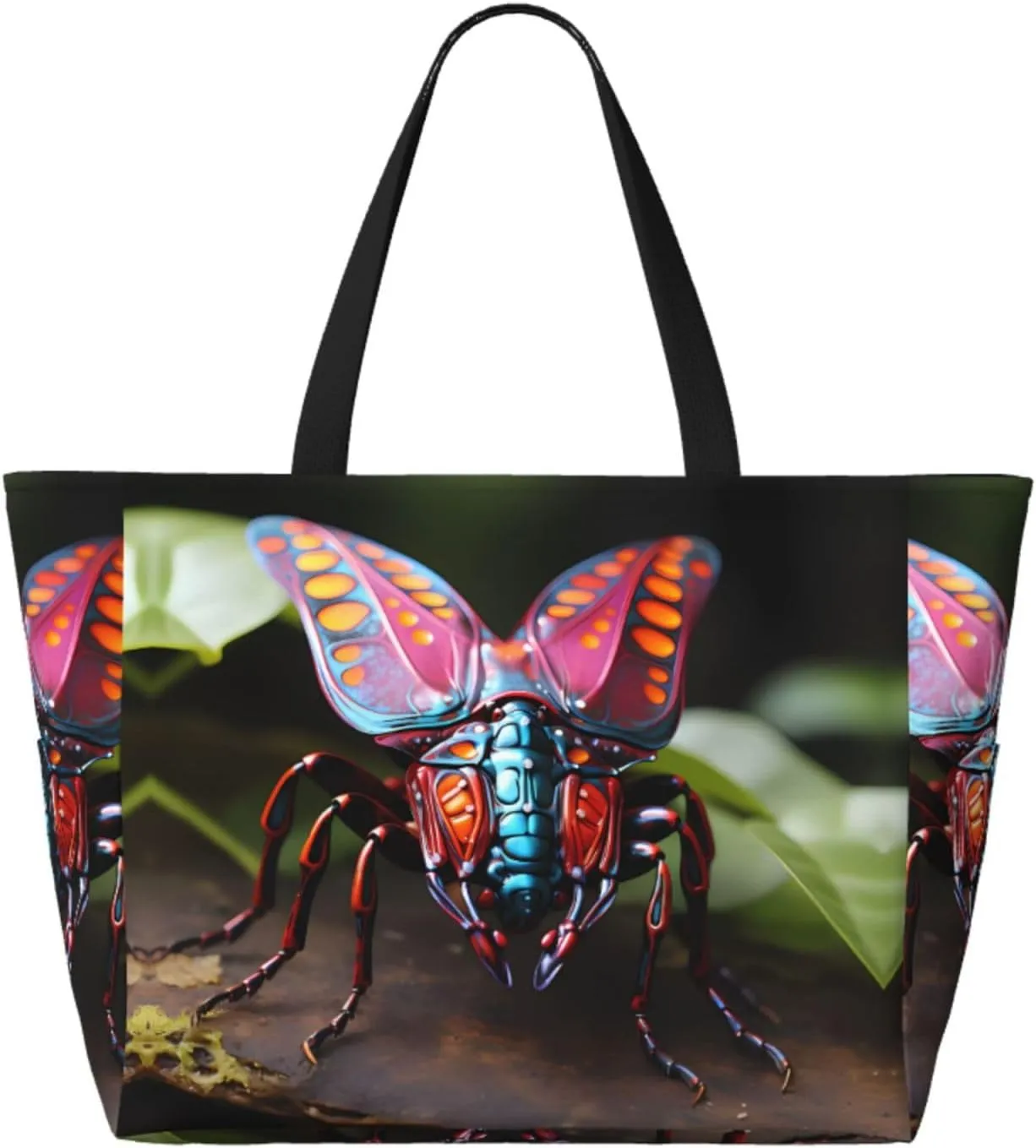 Take A Trip In The Car Spacious Large Capacity Beach Travel Bag - Foldable Beach Bag Tote Bag With Zipper