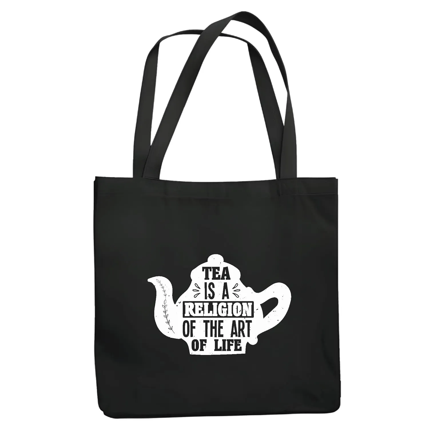 Tea Lovers Gift Awesome Life Rituals Navy Black Multicolor Canvas Tote Bag