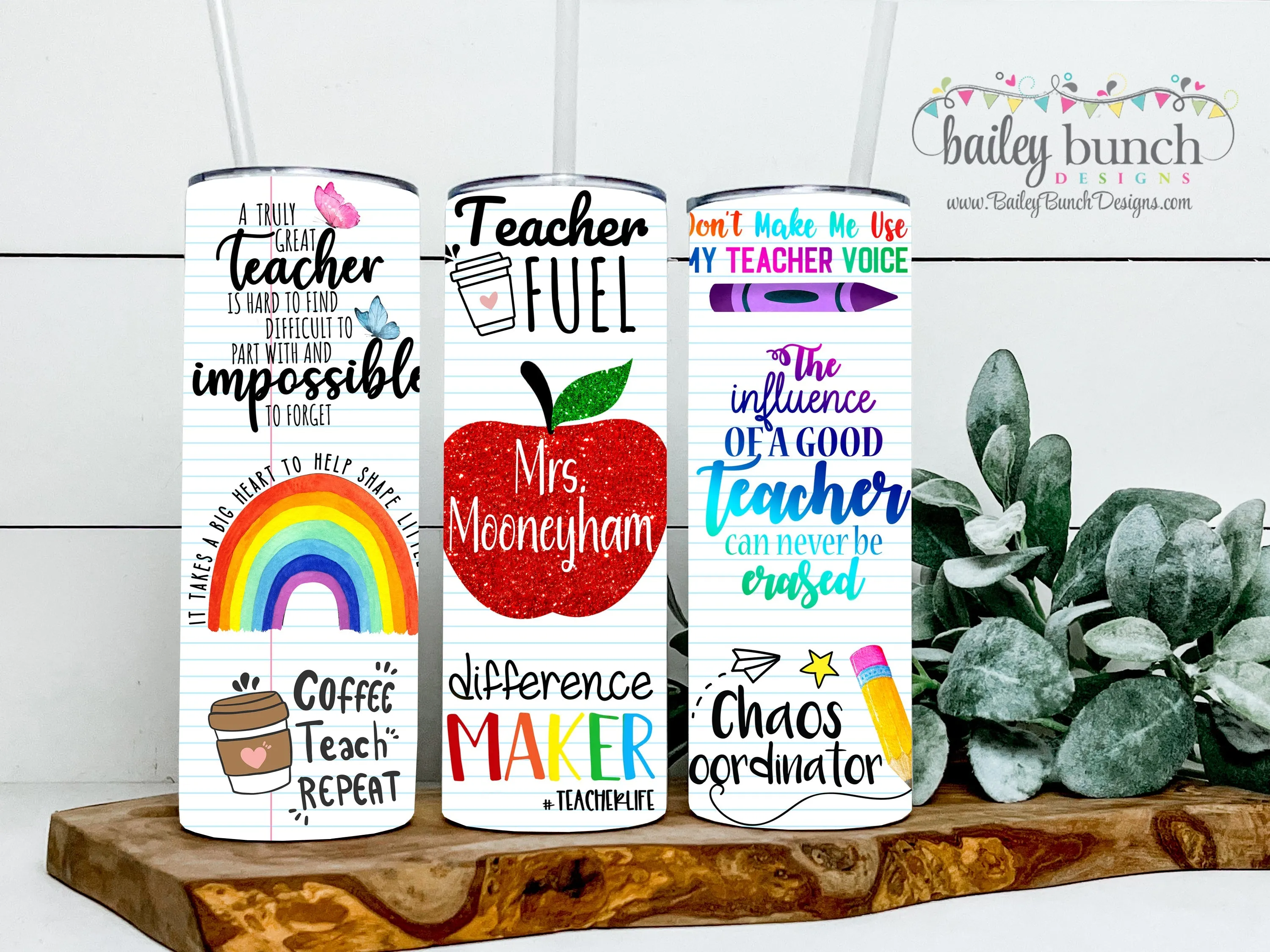 Teacher Shimmer Glitter Tumbler TUMBTEACH0520