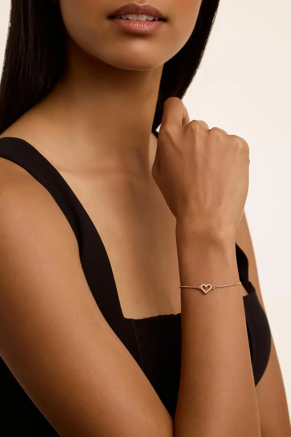 Ted Baker London Amorita Crystal Halo Heart Adjustable Bracelet For Women
